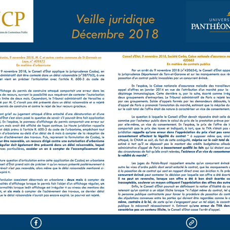 Veille juridique - Décembre 2018